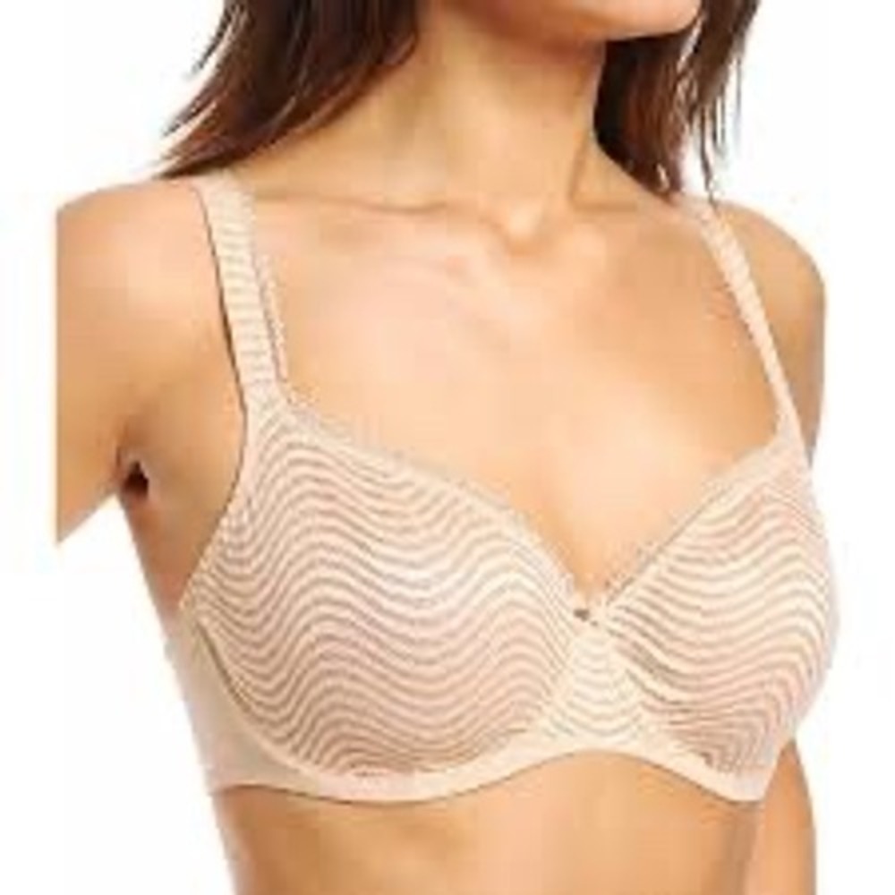 Empreinte Kaela Seamless Full Cup Bra Nude Wavy Lace 38F Made in France